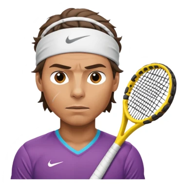 rafael nadal with head band,half body sticker