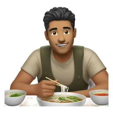 Man and pho sticker