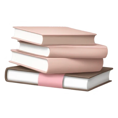 aesthetic book stack beige and light pink sticker