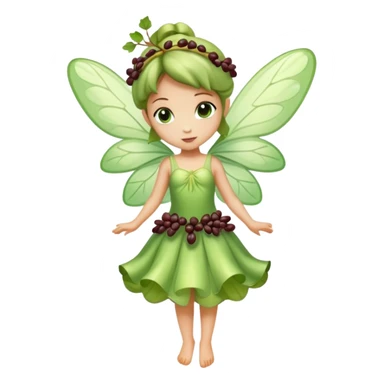 A light green fairy with raisins sticker