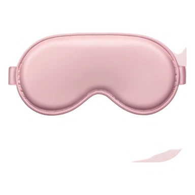 Powder pink satin sleep mask, no eyes sticker