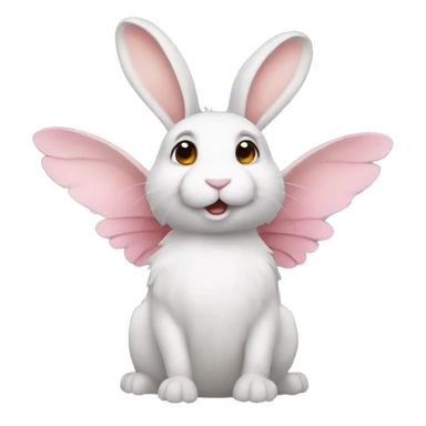 Bunny with antlers and wings sticker