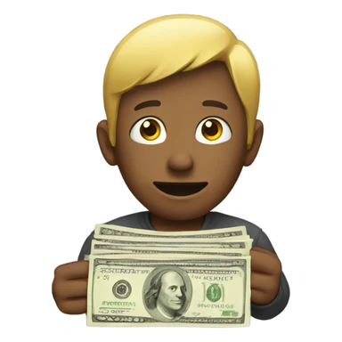 Person asking for money sticker