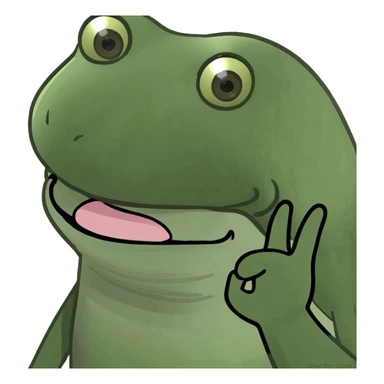 Tongue out with hands to the side sticker