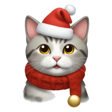 Cat merry cristmas sticker