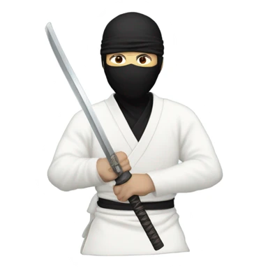 A white ninja sticker