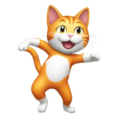 cat dancing in a ball from dragon ball sticker