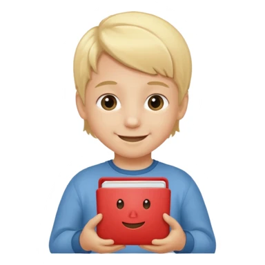 A Lil kid holding 6 7 sticker