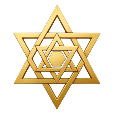 White and gold Star of David sticker