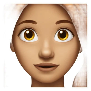 Girl with long brown hair, brown eyes, nose ring piercing (nostril) and red locks behind her hair sticker