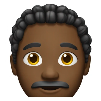 Black man with braids sticker