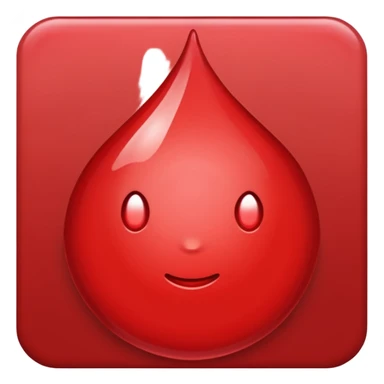 RED BLOOD SINGLE DROP sticker