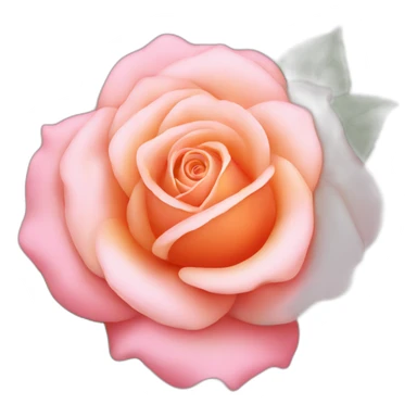 Pink rose with peach 512x512px sticker