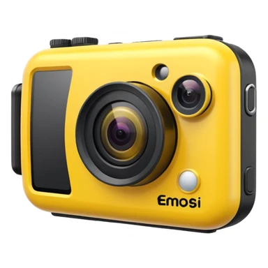 action camera object icon, small compact camera, wide lens, waterproof case, 3D cartoon, mobile game icon style, centered, clean background, no text, no watermark
  sticker