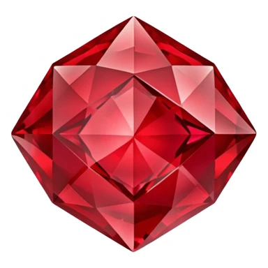 Carved Red Diamond Crystal "RED" sticker