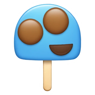 un paleta de caramelo de color azul sticker