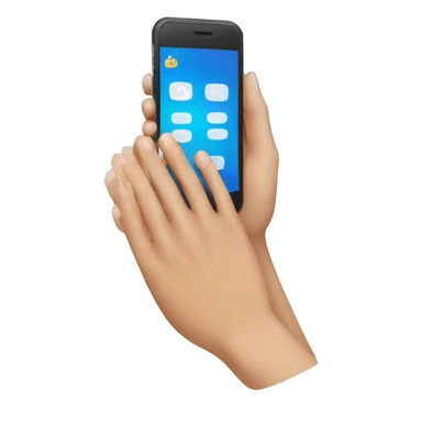 mano con telefono en la mano sticker