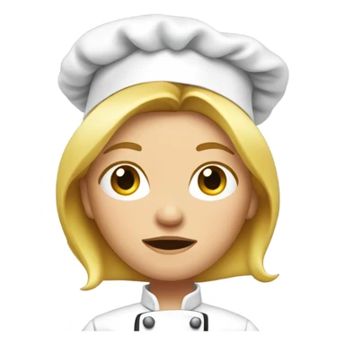 Female chef blonde hair so mad her face is red sticker