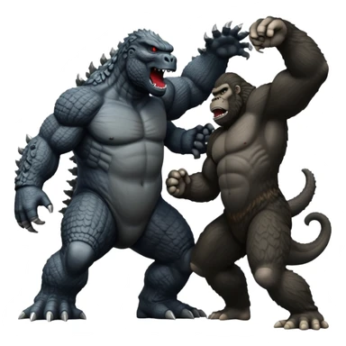 Godzilla king kong sticker
