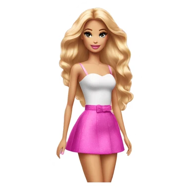 Barbie com sombrinha sticker