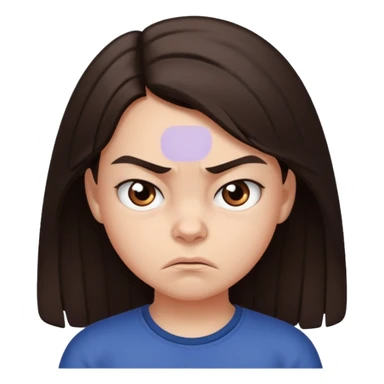 11 years old  dark brown hair hate the world sticker