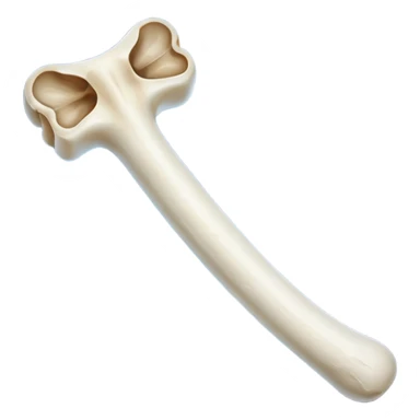 singular long anatomically-correct bone sticker