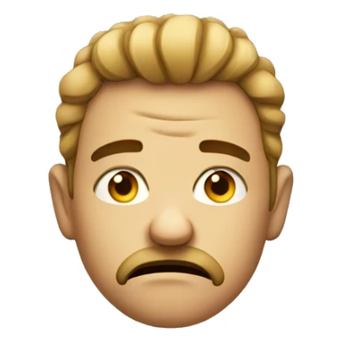 Glaring face sticker