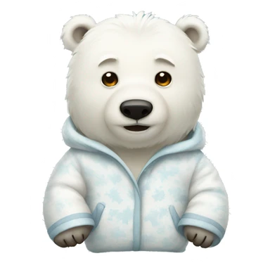 Polar bear  wearing pajamas sticker
