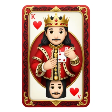 King in hearts sticker