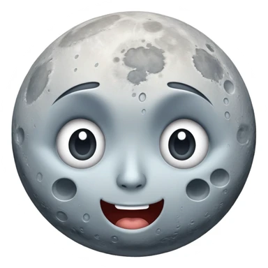 "Anxious Moon"
A full moon emoji, but instead of its usual serene glow, it has wide, nervous eyes and an awkward, clenched-teeth smile. Tiny sweat drops hover near its cratered surface, as if it just realized it's being stared at by billions of people every night.

Great for expressing secondhand embarrassment, social anxiety, or that feeling when you remember something super cringey from years ago at 2 AM. sticker