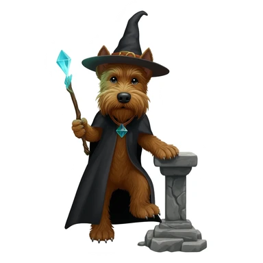 Dog wizard sticker
