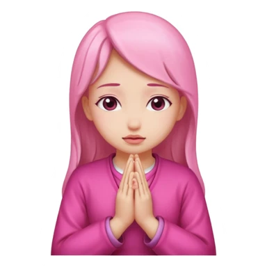 Pray pink girl sticker