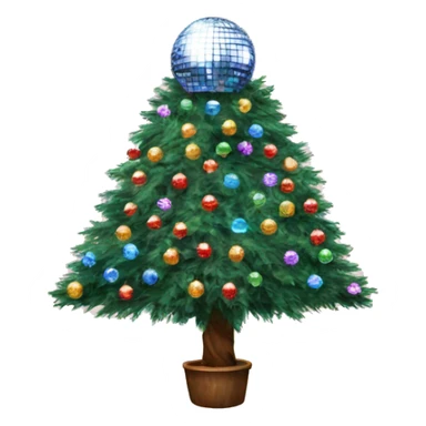 disco ball christmas tree  sticker