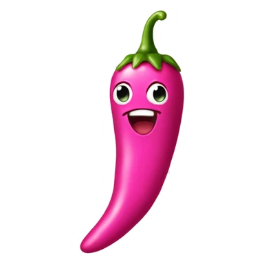  pink chili pepper  with words hot n' spicy sticker