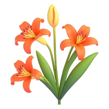 lily flower sticker