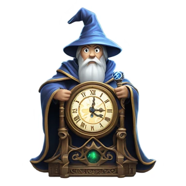 wizard lightning on a large clock sticker