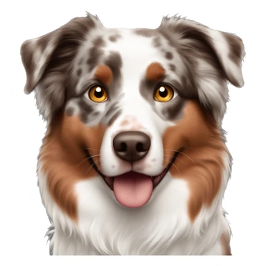 Red Merle Australian shepherd , one blue eye the other half brown half blue  sticker