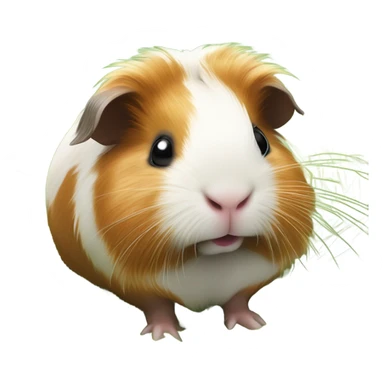 guinea pig with grass sticker