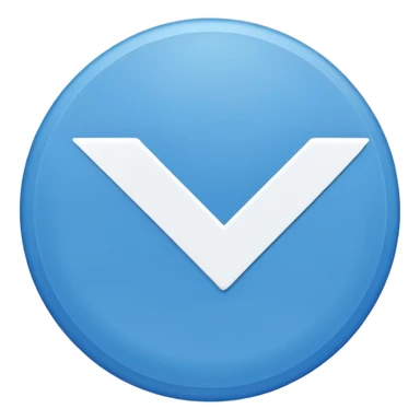 A blue circle entered by a white check mark sticker