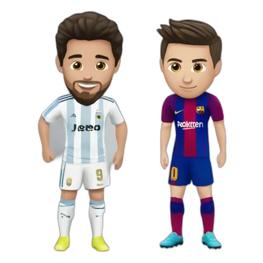 Messi et ronaldo ami sticker