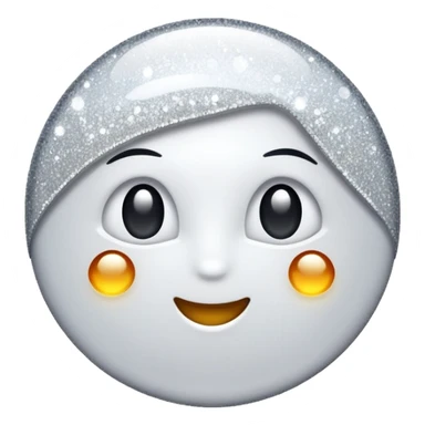 white glory glitter sticker