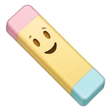 single pastel-colored rectangular gum stick or square tablet with smooth slightly glossy coating, no wrapper, soft lighting, subtle shadows, emoji scale sticker
