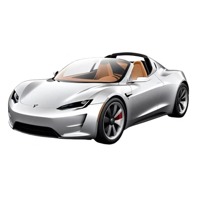Tesla Roadster - Tesla (Model Year: 2020) (Iconic colour: Silver) sticker