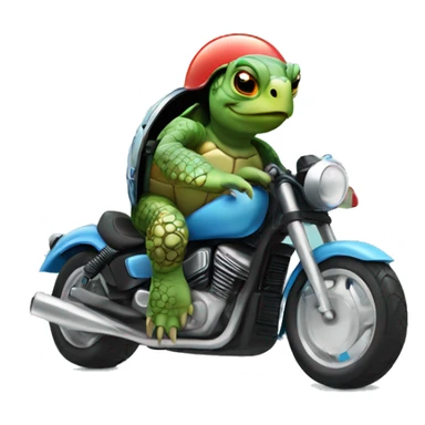 A sea turtle wearing a motorcycle helmet sticker