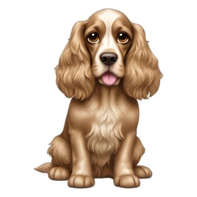 english cocker spaniel elegant sticker