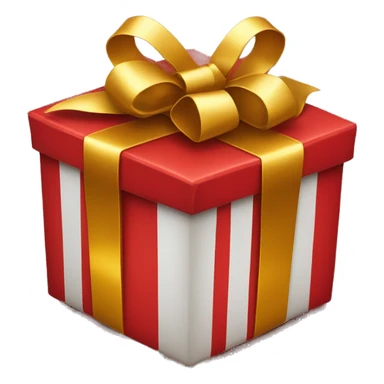 RED GIFTBOX with gold ribbon  sticker