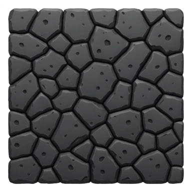 A seamless floor of black volcanic rock sticker