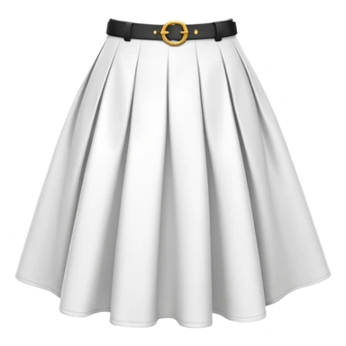 create a white midi skirt whitout pleats sticker