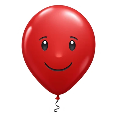 red glitter baloon chat sticker
