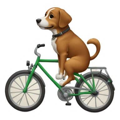 Cachorro em cima de bicicleta  sticker